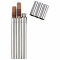 2 Oz. Stainless Steel Flask w/2 Cigar Tubes